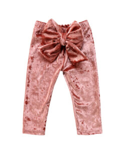 2018 Brand New Toddler Infant Child Kids Baby Girls Princess Bowknot Bottoms Pleuche Pants Leggings Trousers Cute Clothes 6M-5T