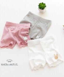 New Summer Girls Modaier Safety Shorts Children Cotton Rabbit Bowknot Pants Elegant Temperament Pants 3-9 Years Old Girls Shorts