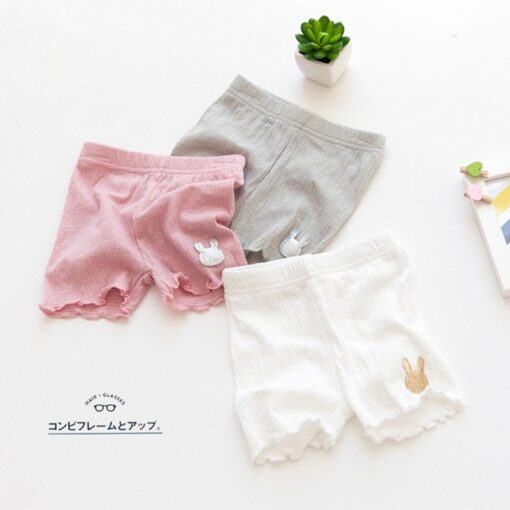 New Summer Girls Modaier Safety Shorts Children Cotton Rabbit Bowknot Pants Elegant Temperament Pants 3-9 Years Old Girls Shorts