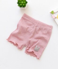 New Summer Girls Modaier Safety Shorts Children Cotton Rabbit Bowknot Pants Elegant Temperament Pants 3-9 Years Old Girls Shorts