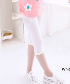 3-10years Girls Knee Length Kid Five Pants Candy Color Children Cropped Clothing Spring-Summer All-matches Bottoms Leggings