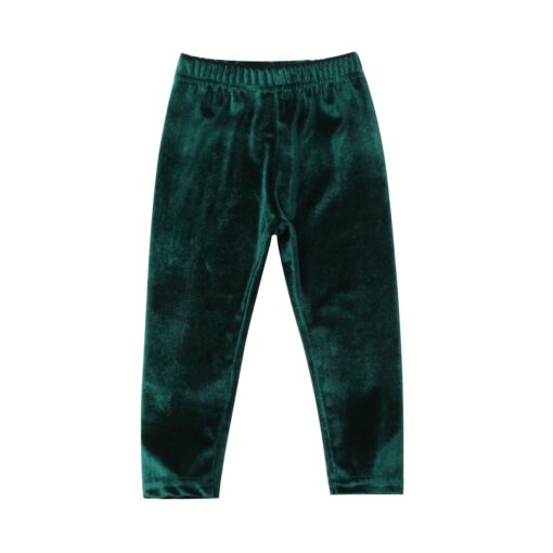 Baby Girls Bottom Velvet Pants Kid Long Flare Trousers Legging