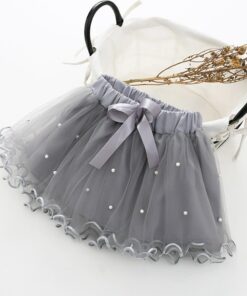 1-6T Girls Baby Ballet tutu Skirts Pink Gray Short Cake Skirt Wavy Infant Pearl children Princess tule rok Baby Skirts meisjes