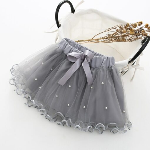 1-6T Girls Baby Ballet tutu Skirts Pink Gray Short Cake Skirt Wavy Infant Pearl children Princess tule rok Baby Skirts meisjes