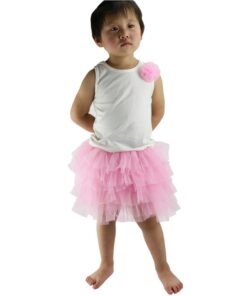 Wennikids Baby Girl Candy Color Half-length Tulle Tutu dance Skirt cute Solid Color Fashion pettiskrit 3-8 years