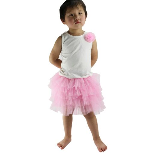 Wennikids Baby Girl Candy Color Half-length Tulle Tutu dance Skirt cute Solid Color Fashion pettiskrit 3-8 years