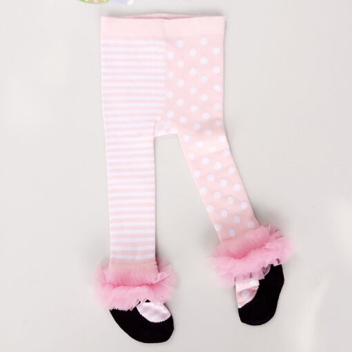 Lovely Spring Baby Tights Cotton Cute Lace Bows Baby Girl Tights Clothes Winter Newborn 0-24M Girls Pantyhose Menina Collant