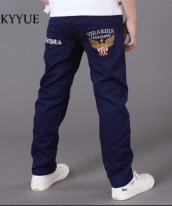2019 Letters Kids Jeans for A Boys Trousers Casual Elastic Waist Pencil Pants for 4-16T Children's Jeans Pants Clothes Clothing