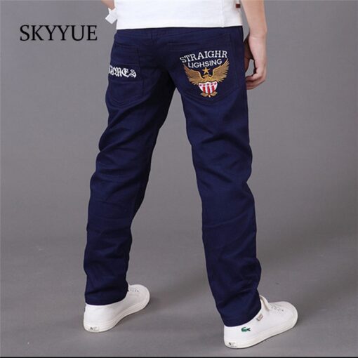 2019 Letters Kids Jeans for A Boys Trousers Casual Elastic Waist Pencil Pants for 4-16T Children's Jeans Pants Clothes Clothing