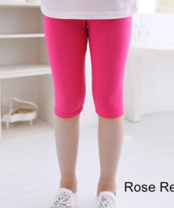 3-10years Girls Knee Length Kid Five Pants Candy Color Children Cropped Clothing Spring-Summer All-matches Bottoms Leggings