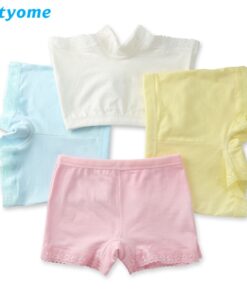 Cutyome 2-15 Yrs Baby Girls Solid Underwear 100% Cotton Lace Safety Boutique Underpanties * Children 2019 Hot Kids Briefs Shorts