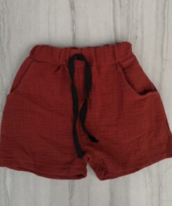 2020 Fashion Boy Clothes Girls Pants Kids Summer Trousers Children Pants for Baby Boys Shorts beach cheap solid linen 90~130