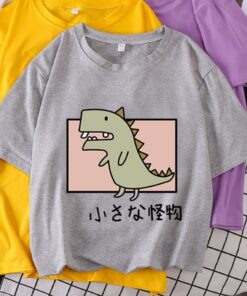 Cute T Shirt Women Teen Girls Summer Short Sleeve kawaii Dinosaur Graphic Tees Women T-shirt Loose Pullover Causal Tops 2020 New