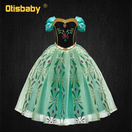Infant Girl Christmas Dress Children's Party Anna Dress Carnival Costumes for Girls Disguise Child Elsa Anna Costume Elza Dress