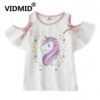 VIDMID children t-shirts baby girls cotton t-shirts tees baby & kids summer children clothes kids cartoon short sleeve 4132 03