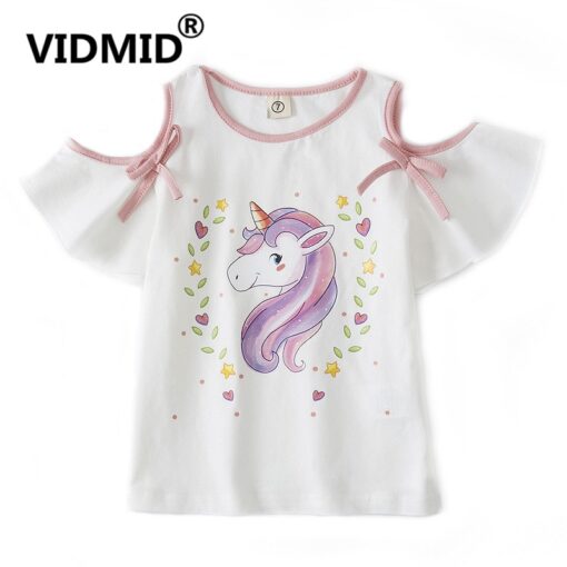 VIDMID children t-shirts baby girls cotton t-shirts tees baby & kids summer children clothes kids cartoon short sleeve 4132 03