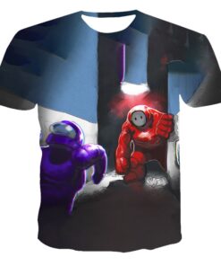 2021 Summer New 3D Printed T-shirt Among Us Anime Cartoon Game Boys and Girls T-shirts