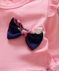 Spring Autumn Toddler Girl Dress Cotton Long Sleeve Toddler Dress Floral Bow Kids Dresses for Girls Fashion Girls Clothing