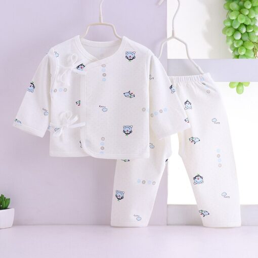 HIPAC Newborn Baby Infant Clothes Set Cotton Baby Boys Girls Tops+Pants Suits Cute Cartoon Baby Underwear All Season Style
