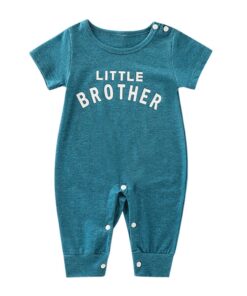 Newborn Infant Baby Boy Girl Button Letter Long Sleeve Romper Jumpsuit Playsuit Clothes Christmas Organic Cotton Baby Clothing