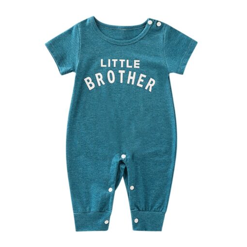 Newborn Infant Baby Boy Girl Button Letter Long Sleeve Romper Jumpsuit Playsuit Clothes Christmas Organic Cotton Baby Clothing