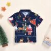 Autumn Baby Boy Short Sleeve Christmas Cartoon Print T-Shirts Kids Tops Casual Blouse 1-6Y T-Shirts