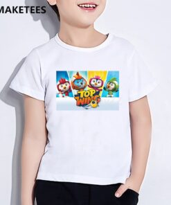 Kids Top Wing Cartoon Print Funny T-shirt Children Cute Clothes Girls & Boys Summer White Baby T shirt
