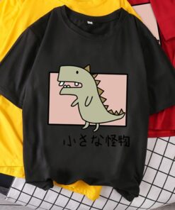 Cute T Shirt Women Teen Girls Summer Short Sleeve kawaii Dinosaur Graphic Tees Women T-shirt Loose Pullover Causal Tops 2020 New