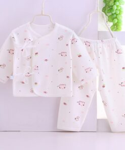 HIPAC Newborn Baby Infant Clothes Set Cotton Baby Boys Girls Tops+Pants Suits Cute Cartoon Baby Underwear All Season Style