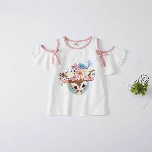 VIDMID children t-shirts baby girls cotton t-shirts tees baby & kids summer children clothes kids cartoon short sleeve 4132 03