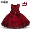 Kids Dress for Girls Summer Dresses for Party and Wedding Christmas Clothing Princess Flower Tutu Dress Children Prom Ball Gown