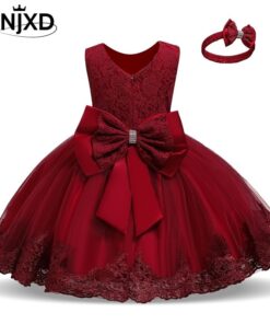 Kids Dress for Girls Summer Dresses for Party and Wedding Christmas Clothing Princess Flower Tutu Dress Children Prom Ball Gown