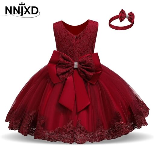 Kids Dress for Girls Summer Dresses for Party and Wedding Christmas Clothing Princess Flower Tutu Dress Children Prom Ball Gown
