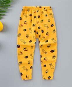 3-12Y Kids Children Boys Girls Bottom Pants Autumn Spring Lycra Thin Cartoon Kids Harem Pants Kids Girls Leggings Trousers