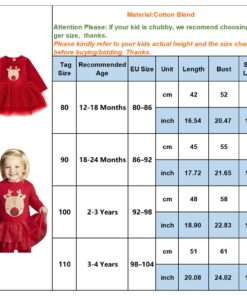 2-4 Years Christmas elk Print Girls Princess Dress Winter Long Sleeve Dresses for Girl birthday Party Cartoon Kids dress D30