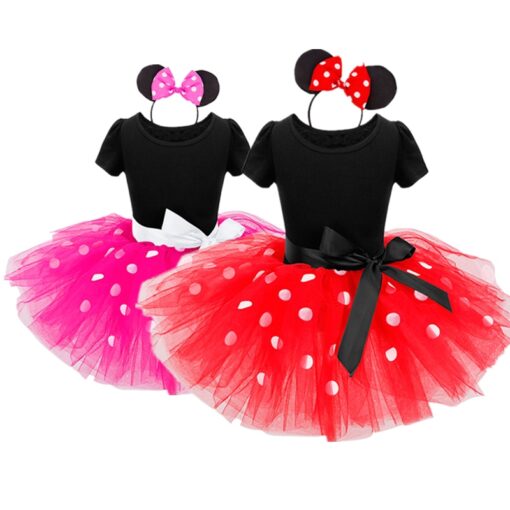 Fancy New Year Baby Girl Carnival Santa Dress For Girls Summer Mouse Christmas Children Clothing Party Tulle Kids Costume