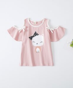 VIDMID children t-shirts baby girls cotton t-shirts tees baby & kids summer children clothes kids cartoon short sleeve 4132 03