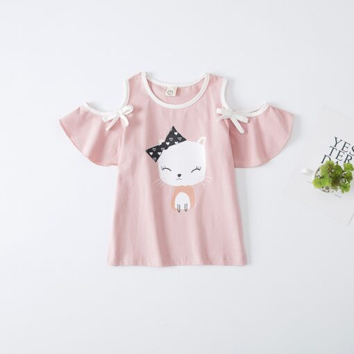 VIDMID children t-shirts baby girls cotton t-shirts tees baby & kids summer children clothes kids cartoon short sleeve 4132 03