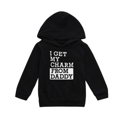 Toddler Kids Baby Boys Hooded Sweatshirts Infant Letter Hoodies Top Long Sleeves Casual Cotton Clothes Sweatshirt Autumn Winter