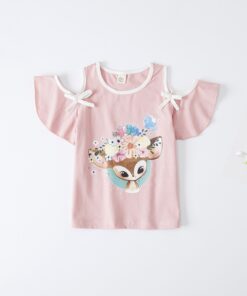 VIDMID children t-shirts baby girls cotton t-shirts tees baby & kids summer children clothes kids cartoon short sleeve 4132 03