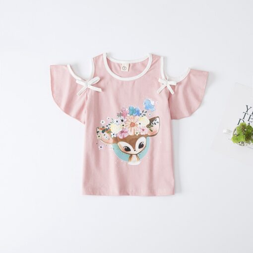 VIDMID children t-shirts baby girls cotton t-shirts tees baby & kids summer children clothes kids cartoon short sleeve 4132 03