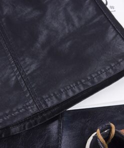 VearDoller Girls Skirt Spring Autumn Fashion Kids Leather Skirt for 1-6Years Baby Girl Button Decoration Children's Skirts