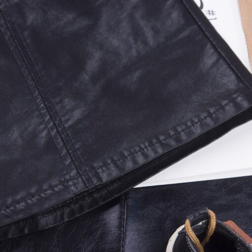 VearDoller Girls Skirt Spring Autumn Fashion Kids Leather Skirt for 1-6Years Baby Girl Button Decoration Children's Skirts