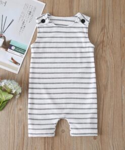 2020 New Baby Boys Girls Clothes Newborn Romper Infant Jumpsuit Summer Cotton Striped Patchwork Rompers Cool Shorts Babies 0-24M