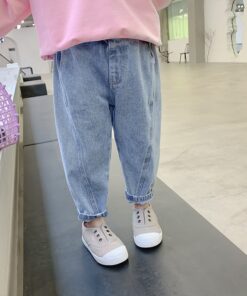 Girls Jeans for Kids spring autumn Trousers Children Jeans Kids Fashion Denim Pants Baby Boys Jean Infant Clothing XIAO LU MAO