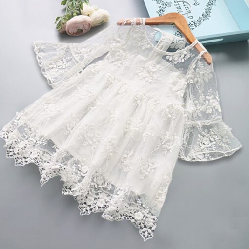 Kids dresses for Girls Christmas Clothes Half-sleeve Lace Party Costume Red Children Elegant Prom Frocks 3-8Y Girls Casual Wear