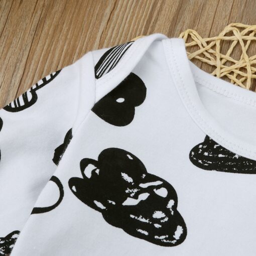 Newborn Cloud Print T Shirt Tops+pants Outfits Set Clothes Infant Girl Boy Baby Kleding Baby Outfits Neugeborene Kleidung