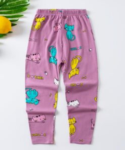 3-12Y Kids Children Boys Girls Bottom Pants Autumn Spring Lycra Thin Cartoon Kids Harem Pants Kids Girls Leggings Trousers