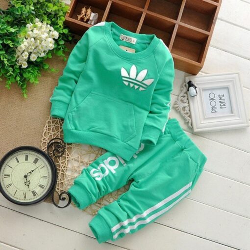 Brand Baby Clothes Suits Causal Baby Girls Boys Clothing Sets Children Suits Clothes 2 Pieces Sweatshirts Sports Pants Kids Set