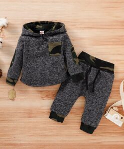 Baby Clothes Boy 6 Months Toddler Boy Winter Clothes Black Long Sleeve Hoodie Gray Plaid Print Cartoon Dinosaur Baby Boy Outfits